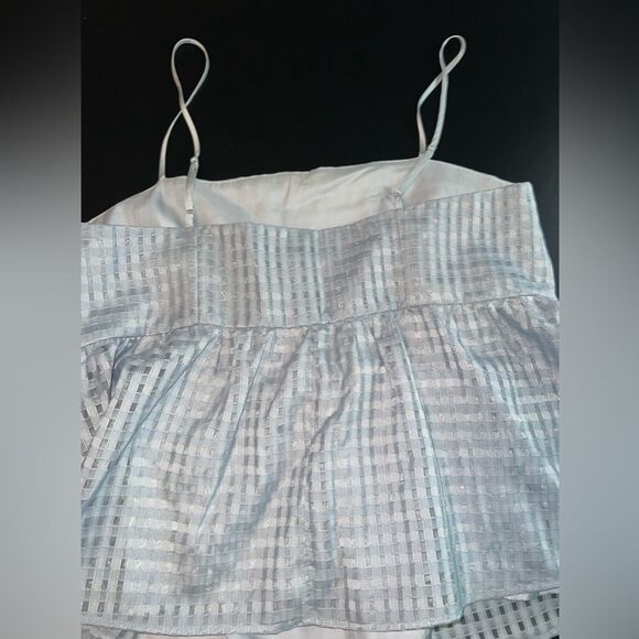 H&M Slate Blue Flared Peplum Style Tank Top Size Large EUC - Picture 4 of 8